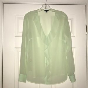 Ann Taylor sheer work blouse